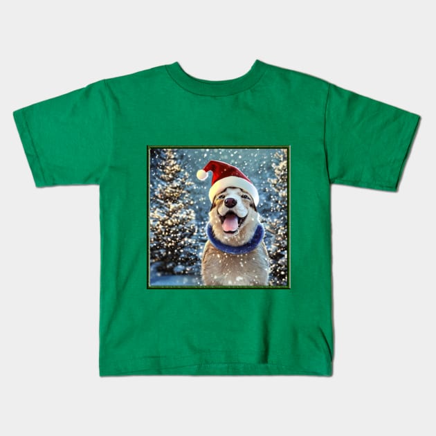 Big christmas anime dog Kids T-Shirt by Stades